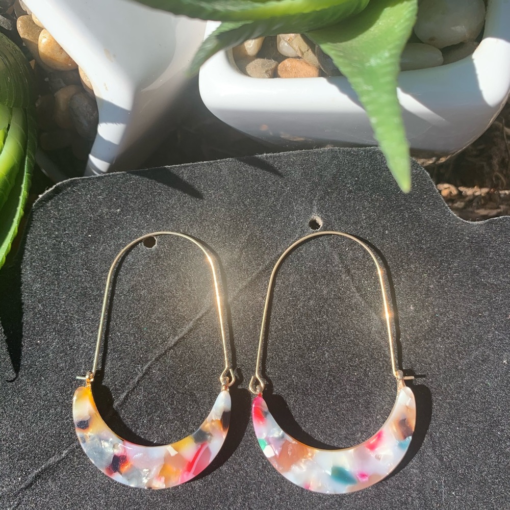 Gorgeous natural tortoise shell earrings - Picture 6 of 8
